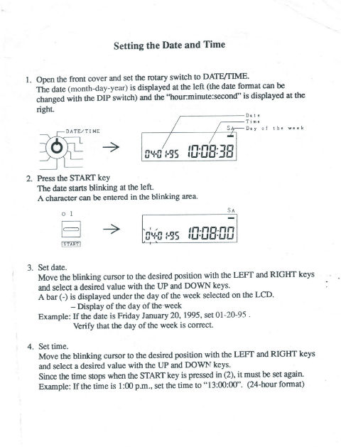 service sheet